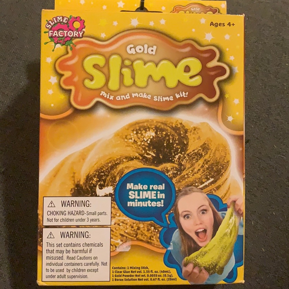 Gold Slime Mix and Make Slime Kit